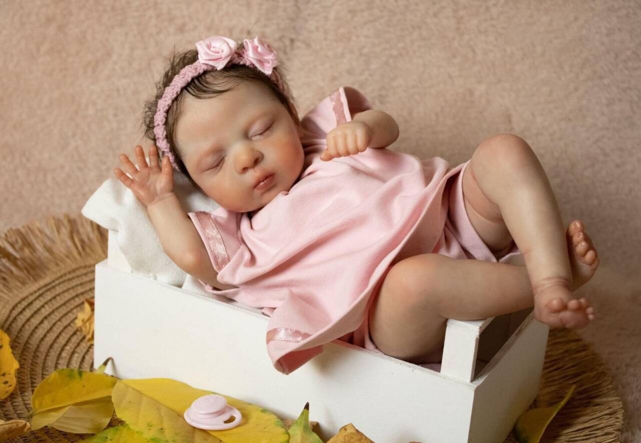 Zero Pam®️Reborn-Babypuppen in echtem Aussehen – 10 Zoll – fühlt sich wie ein echtes Baby an – Neugeborene Babypuppen, entzückende schlafende Babypuppen, Weihnachts- und Geburtstagsgeschenke