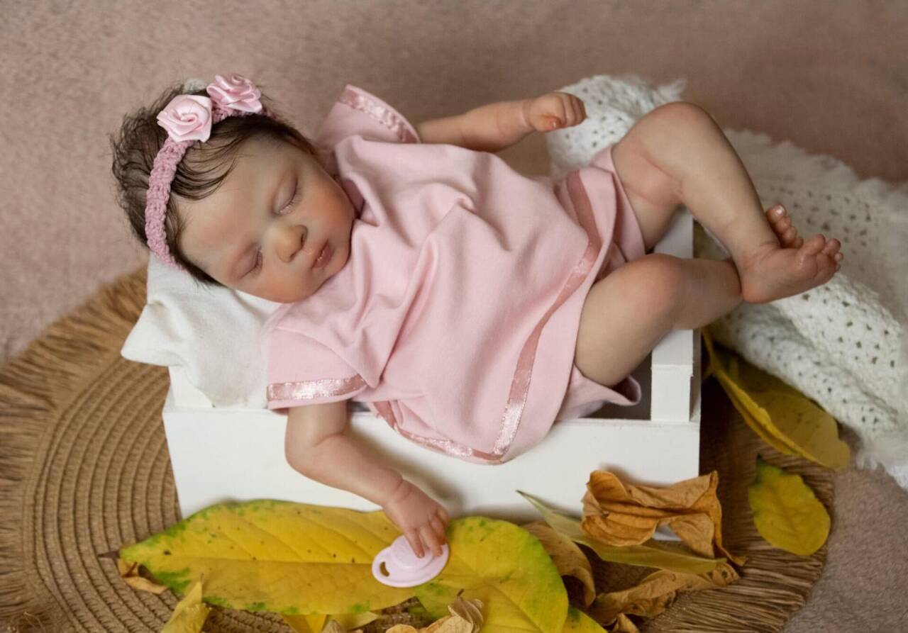Zero Pam®️Reborn-Babypuppen in echtem Aussehen – 10 Zoll – fühlt sich wie ein echtes Baby an – Neugeborene Babypuppen, entzückende schlafende Babypuppen, Weihnachts- und Geburtstagsgeschenke