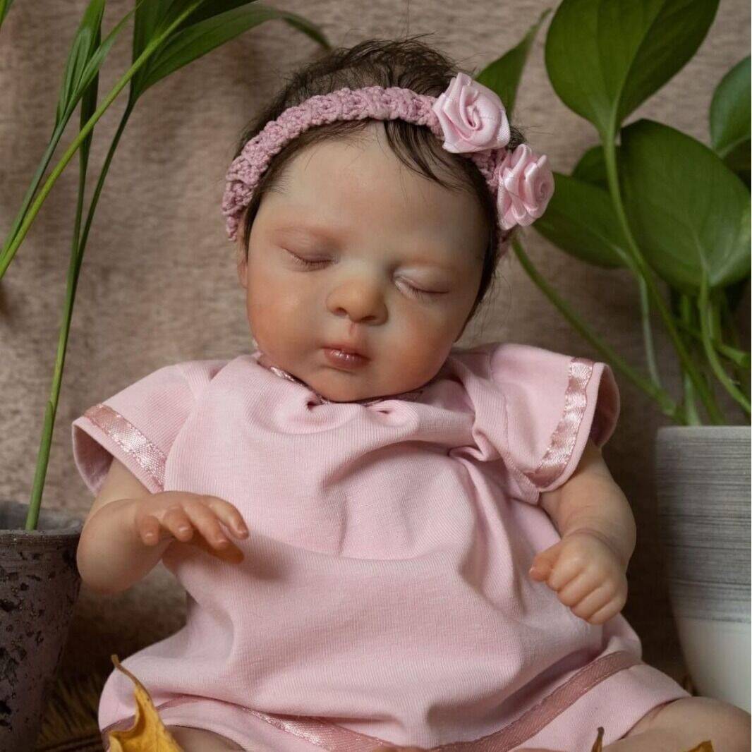 Zero Pam®️Reborn-Babypuppen in echtem Aussehen – 10 Zoll – fühlt sich wie ein echtes Baby an – Neugeborene Babypuppen, entzückende schlafende Babypuppen, Weihnachts- und Geburtstagsgeschenke