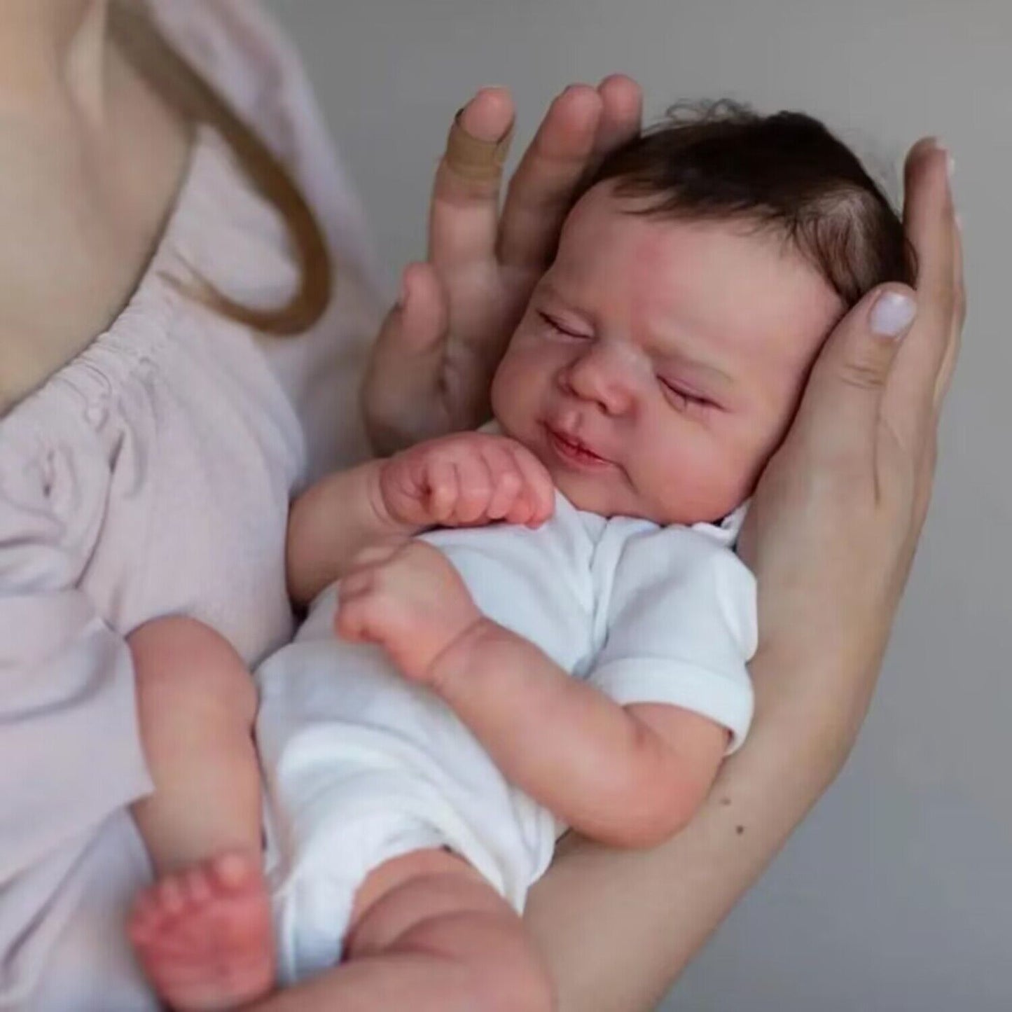 Zero Pam®️Augen geschlossen Reborn Babypuppen 18 Zoll Mädchen Ganzkörper Vinyl Silikon Babypuppen waschbar realistisch weich Neugeborenes Lebendiges Spielzeug Geschenke für Kinder