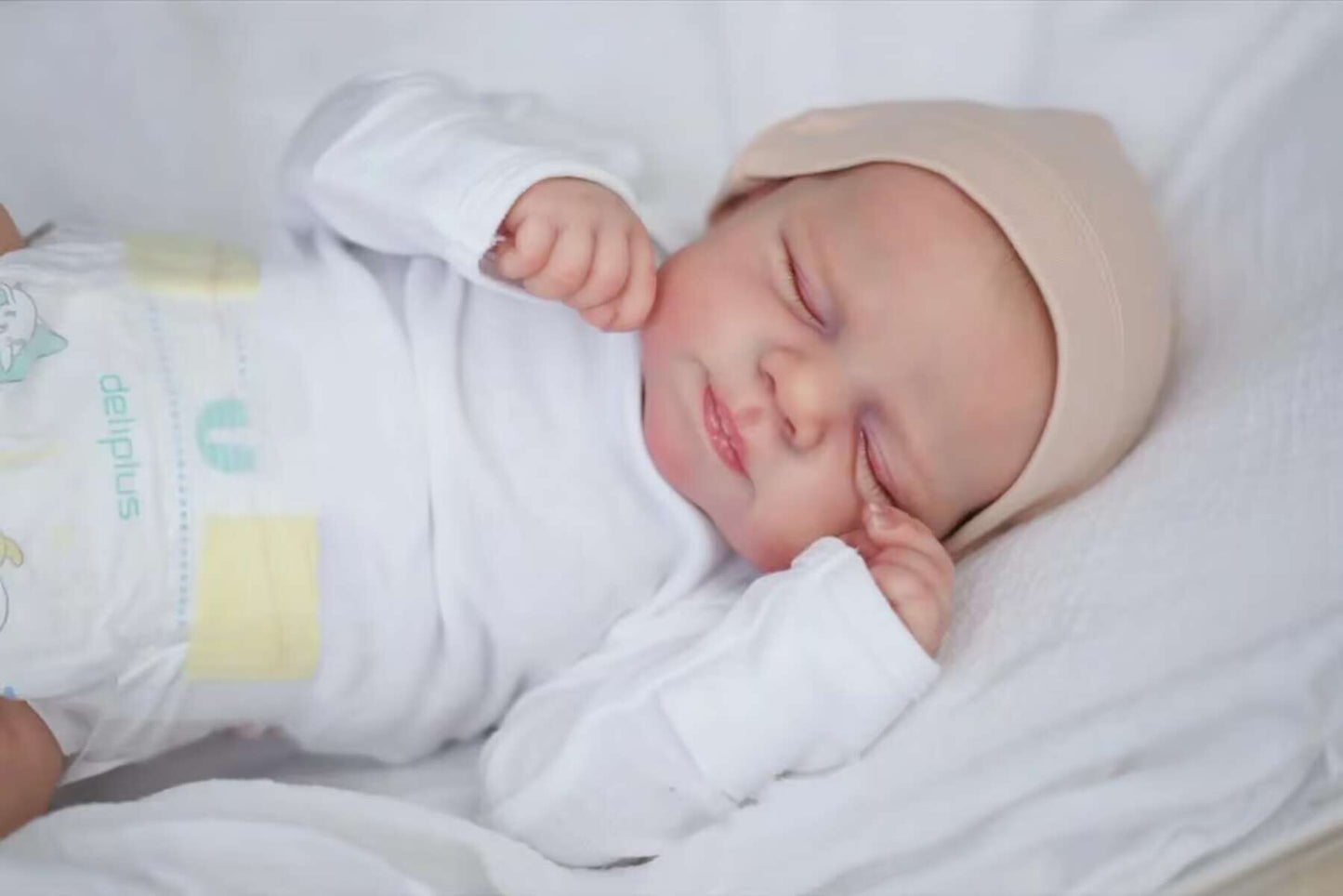 Zero Pam®️18 Zoll (45 cm) schlafende Reborn-Babypuppen, die echt aussehen, Neugeborenes aus Silikon, realistischer Puppenkörper aus weicher Baumwolle, lebensechte Adern