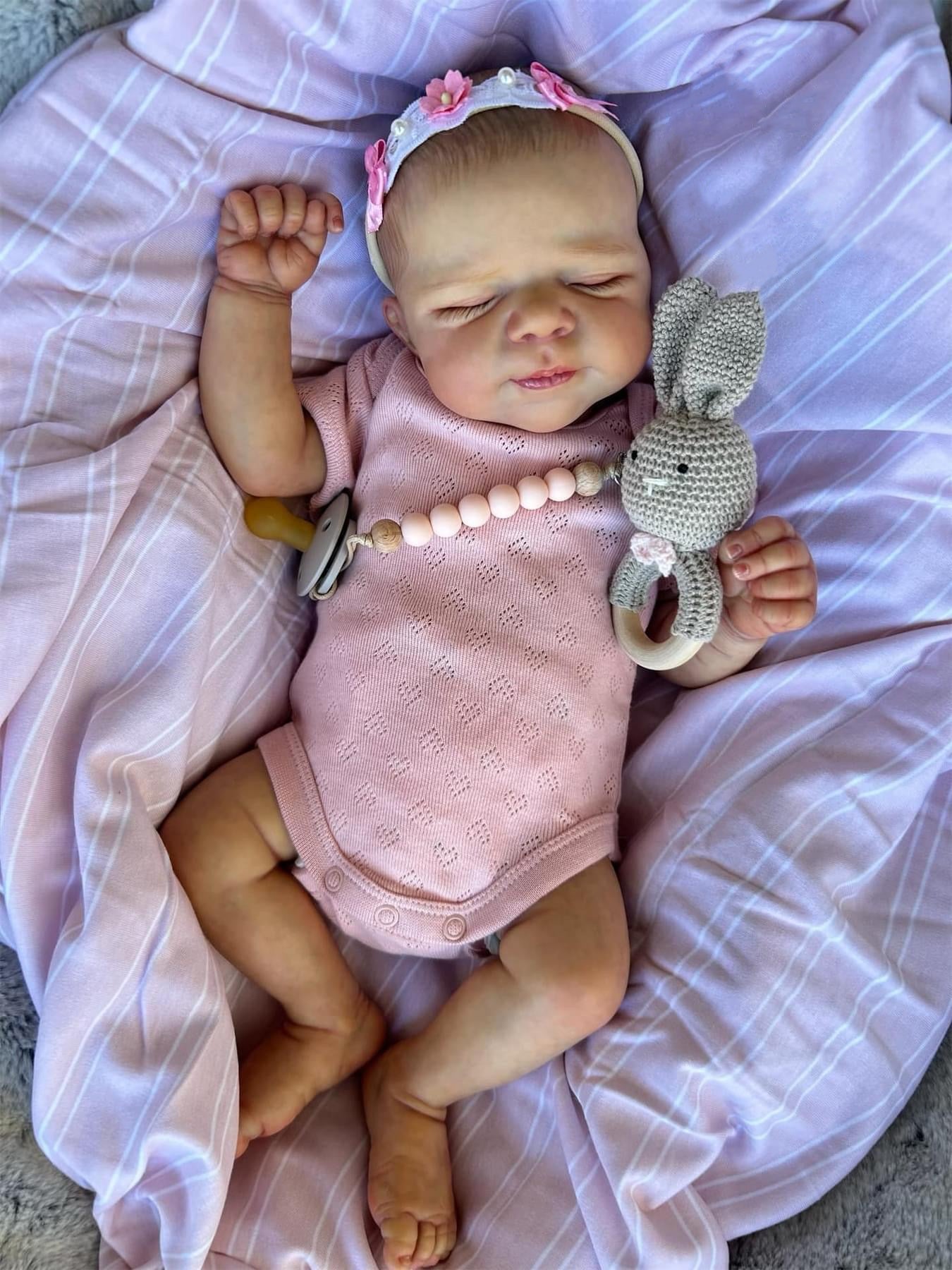 Zero Pam®️Realistische Reborn-Babypuppen, die wie echte Kleinkindpuppen aussehen, 19 Zoll, weicher Körper, Silikon, Baby-Neugeborenenpuppen, schlafende Mädchen und Jungen mit 3D-Haut