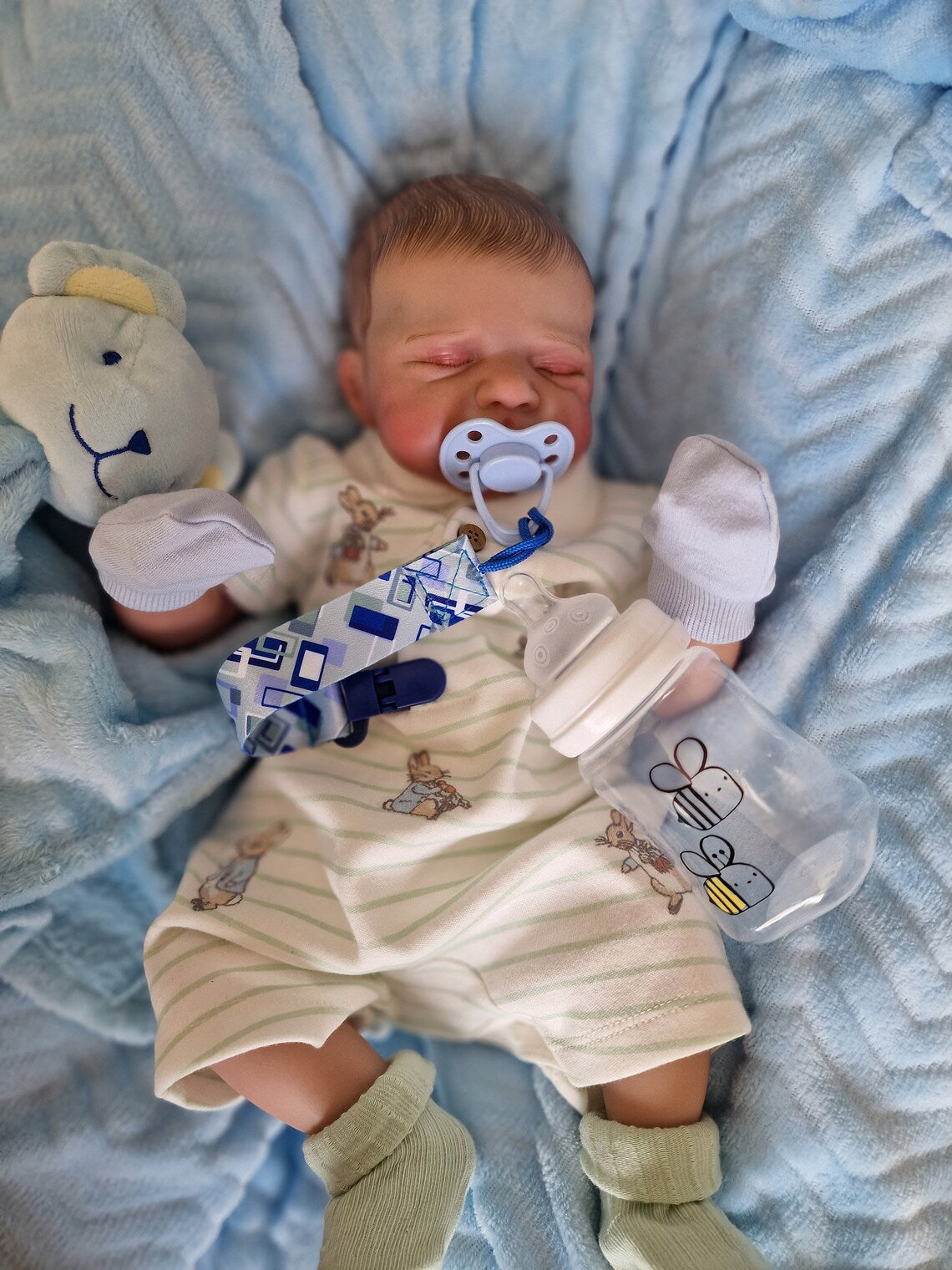 Zero Pam®️Reborn-Babypuppen mit geschlossenen Augen, 18 Zoll, realistische Neugeborenen-Babypuppe, weich, wiedergeboren, Frühchen, Junge, Geburtstags-/Weihnachtsspielzeug