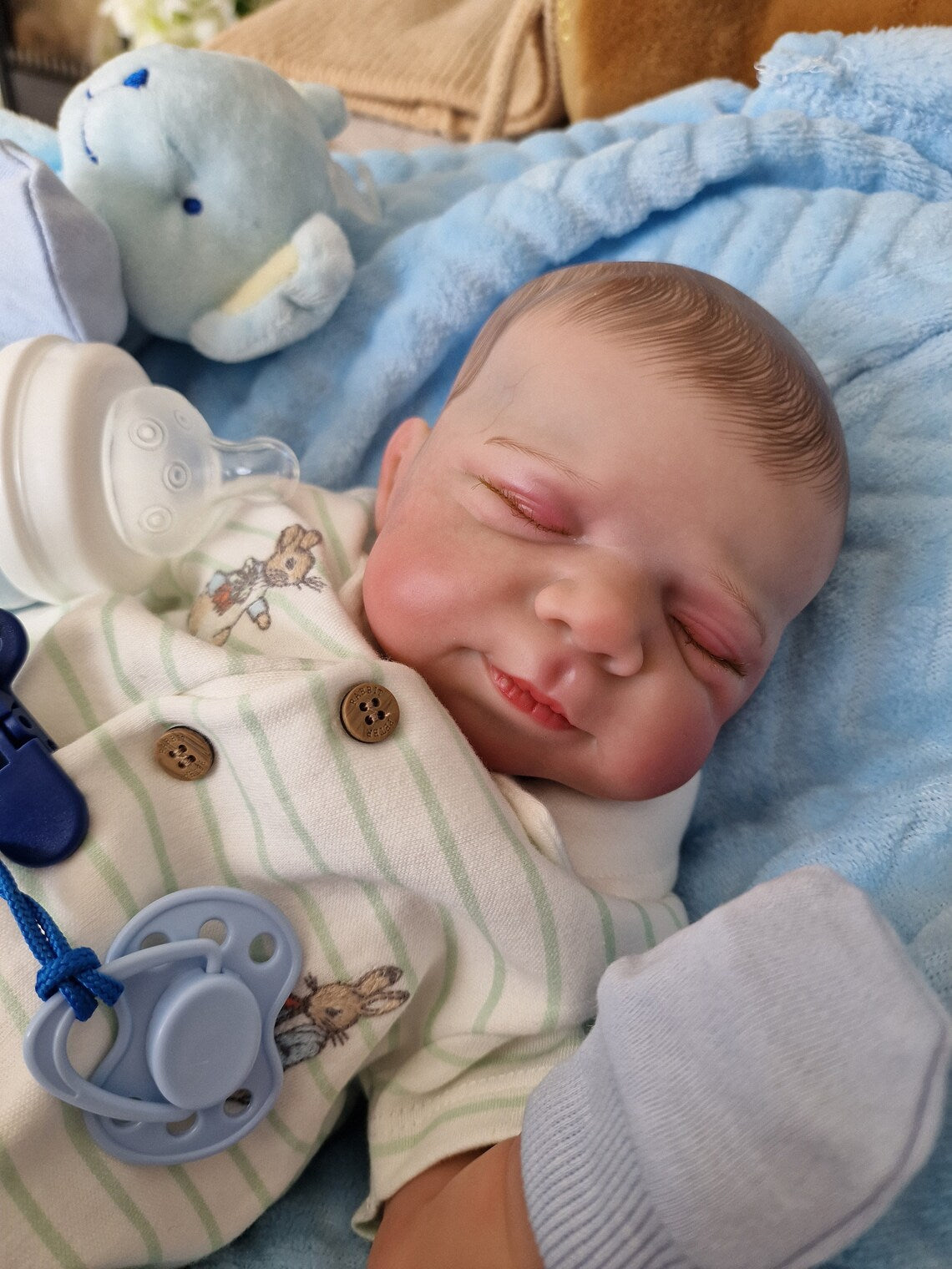 Zero Pam®️Reborn-Babypuppen mit geschlossenen Augen, 18 Zoll, realistische Neugeborenen-Babypuppe, weich, wiedergeboren, Frühchen, Junge, Geburtstags-/Weihnachtsspielzeug