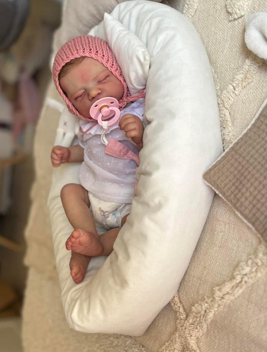 Zero Pam®️45 cm Neugeborenenpuppen aus Vollsilikon, Ganzkörper-Babypuppe aus weichem Vinyl, 3D-Haut, realistische Reborn-Babypuppen mit echten Adern, handgefertigte Puppe