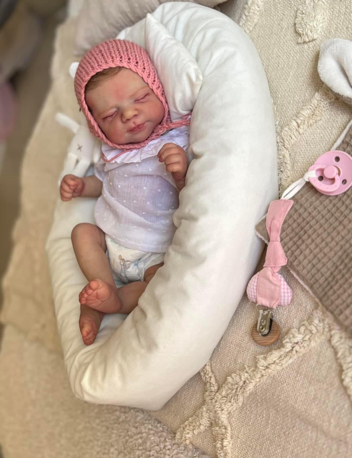 Zero Pam®️45 cm Neugeborenenpuppen aus Vollsilikon, Ganzkörper-Babypuppe aus weichem Vinyl, 3D-Haut, realistische Reborn-Babypuppen mit echten Adern, handgefertigte Puppe