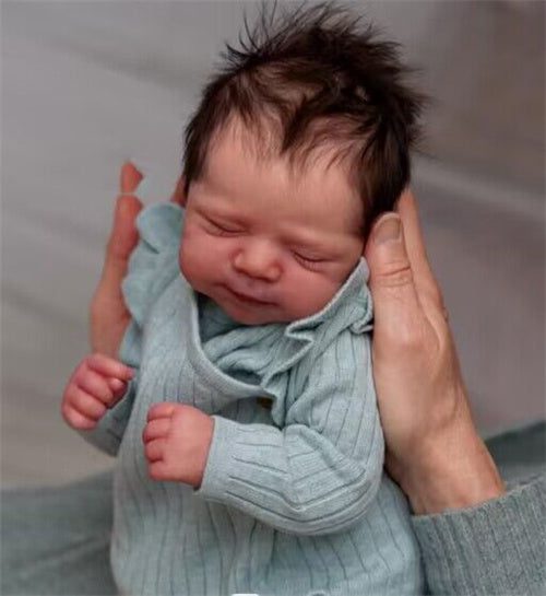 Zero Pam®️Reborn Babypuppen 18 Zoll weiche Silikon Babypuppen Stoffkörper schlafend realistische Neugeborenenpuppe wie ein echtes Baby für Mädchen Jungen Geschenke