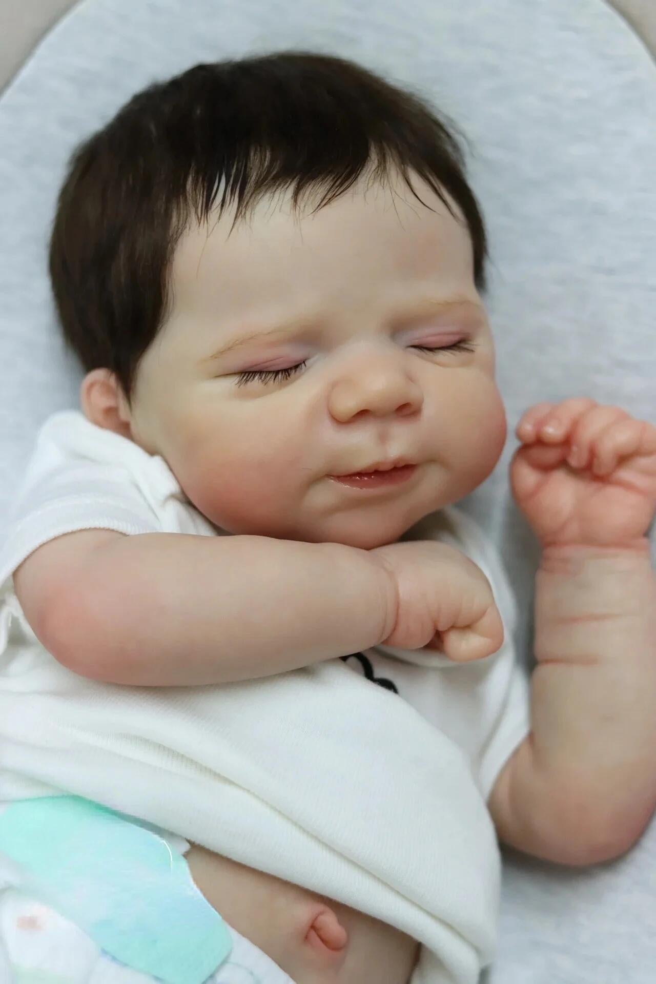Zero Pam®️Waschbare Reborn-Babypuppen, Junge, 18 Zoll, lebensechte, realistische Neugeborenen-Ganzkörper-Babypuppen aus Silikonvinyl für Kinder ab 3 Jahren