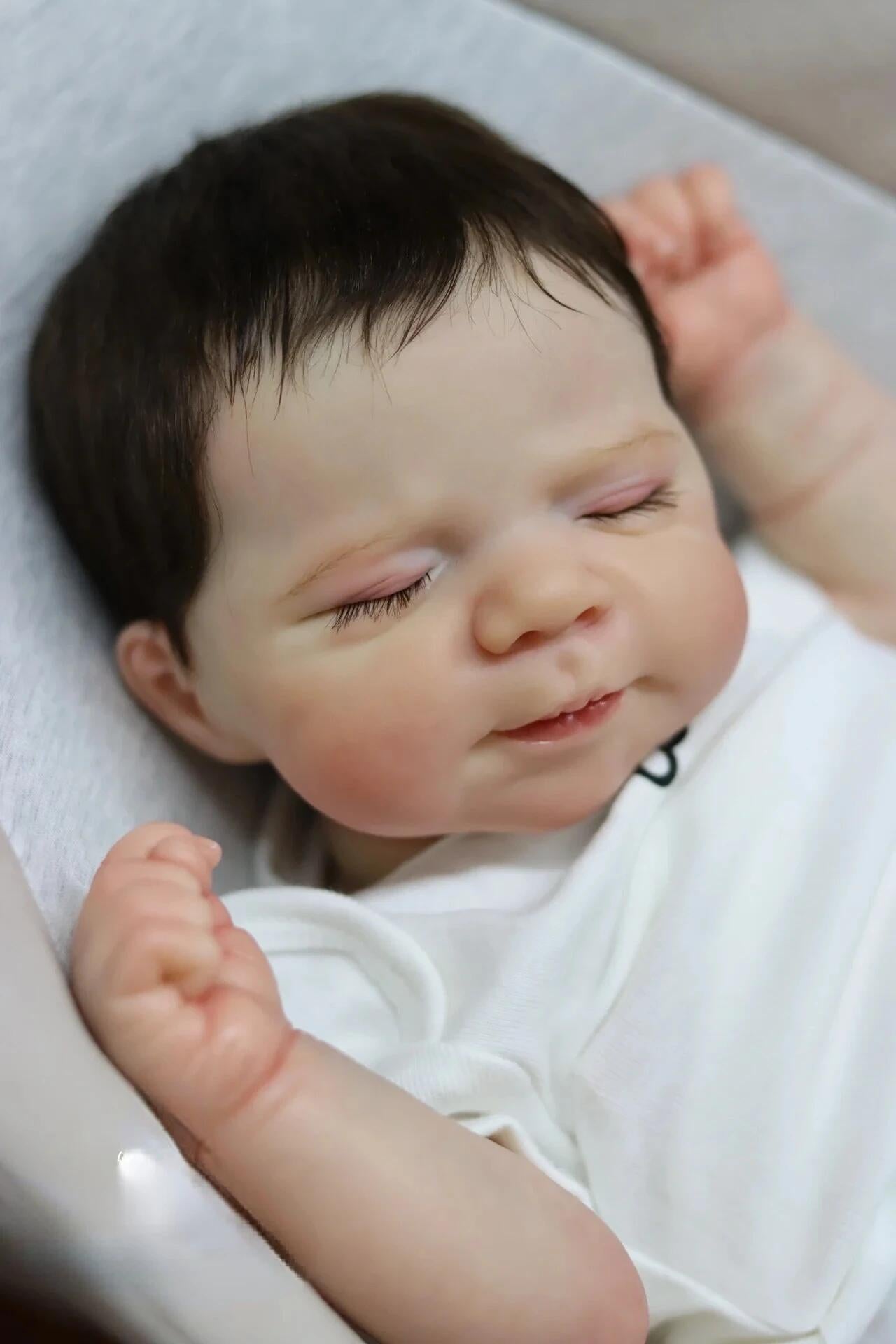 Zero Pam®️Waschbare Reborn-Babypuppen, Junge, 18 Zoll, lebensechte, realistische Neugeborenen-Ganzkörper-Babypuppen aus Silikonvinyl für Kinder ab 3 Jahren
