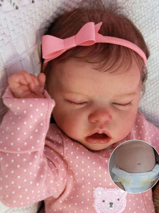 Zero Pam®️18 Zoll Reborn Babypuppen Ganzkörper Realistische Silikon Babypuppen Mädchen Die Echt Aussehen Lebensechte Neugeborene Anatomisch Korrekte Babypuppe Badespielzeug Geschenke
