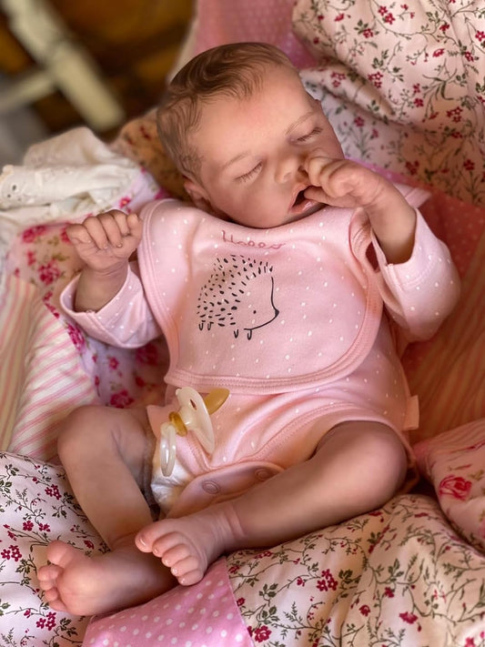Zero Pam®️Reborn-Babypuppen aus Silikon, ganzer Körper, 18 Zoll, realistische Neugeborenen-Mädchenpuppen, sehen echt aus, schlafende, wasserdichte Babypuppen