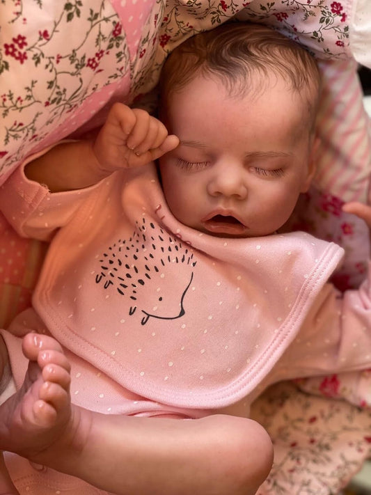 Zero Pam®️ Echt aussehende Neugeborenen-Babypuppen, 18 Zoll, Gliedmaßen aus Silikonvinyl, realistische Reborn-Babypuppen mit weichem Stoffkörper, Geburtstags-/Weihnachtsgeschenk