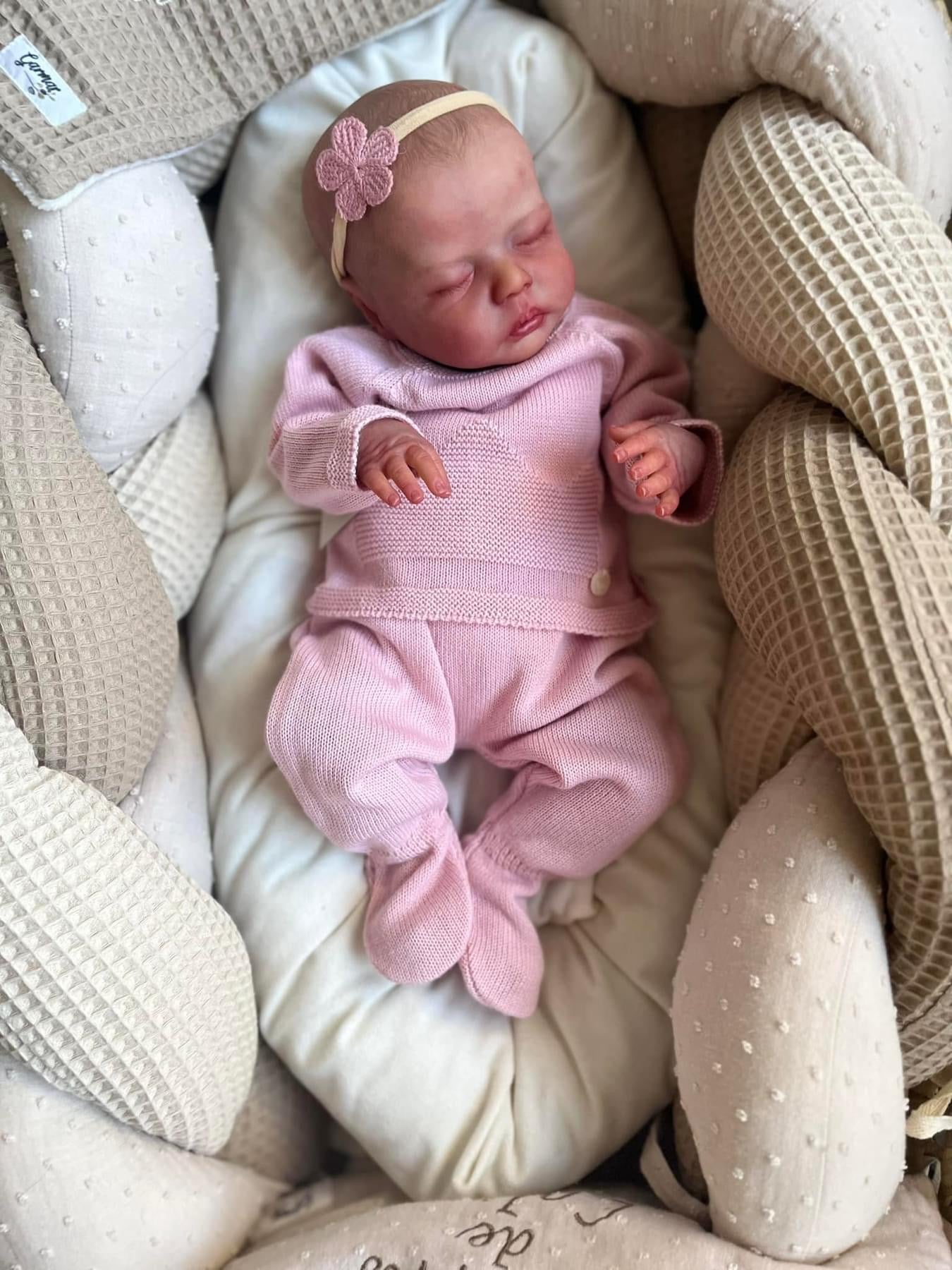 Zero Pam®️Realistische Neugeborenenpuppen, 18 Zoll große, lebensechte Reborn-Babypuppen für Mädchen, Deliah, die echt aussehen, für Kinder ab 3 Jahren