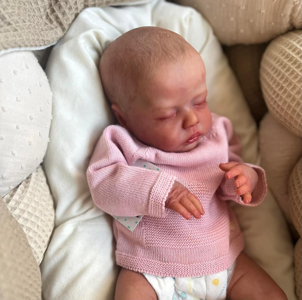 Zero Pam®️Realistische Neugeborenenpuppen, 18 Zoll große, lebensechte Reborn-Babypuppen für Mädchen, Deliah, die echt aussehen, für Kinder ab 3 Jahren