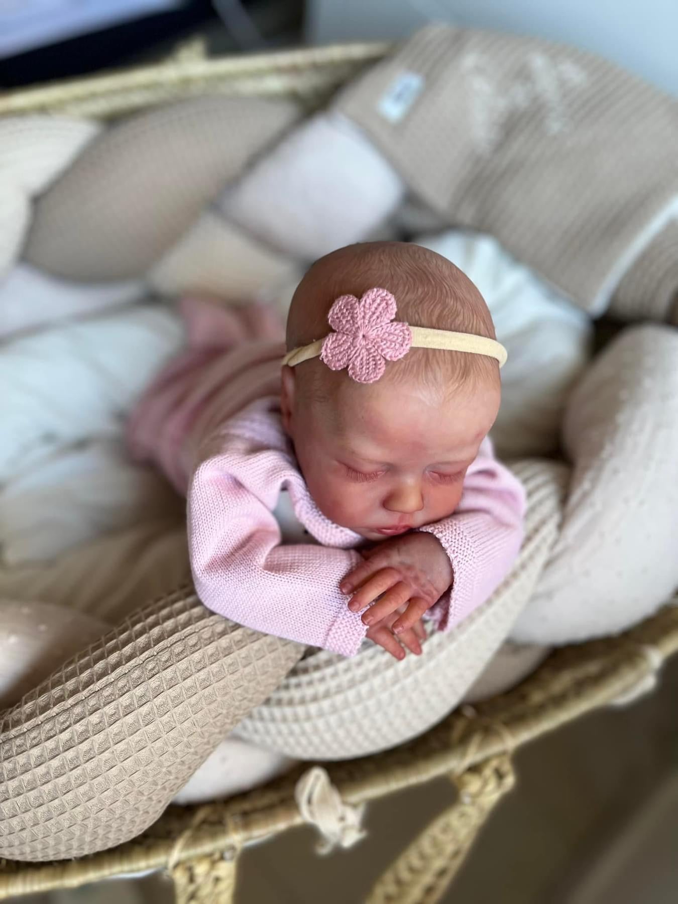 Zero Pam®️Realistische Neugeborenenpuppen, 18 Zoll große, lebensechte Reborn-Babypuppen für Mädchen, Deliah, die echt aussehen, für Kinder ab 3 Jahren