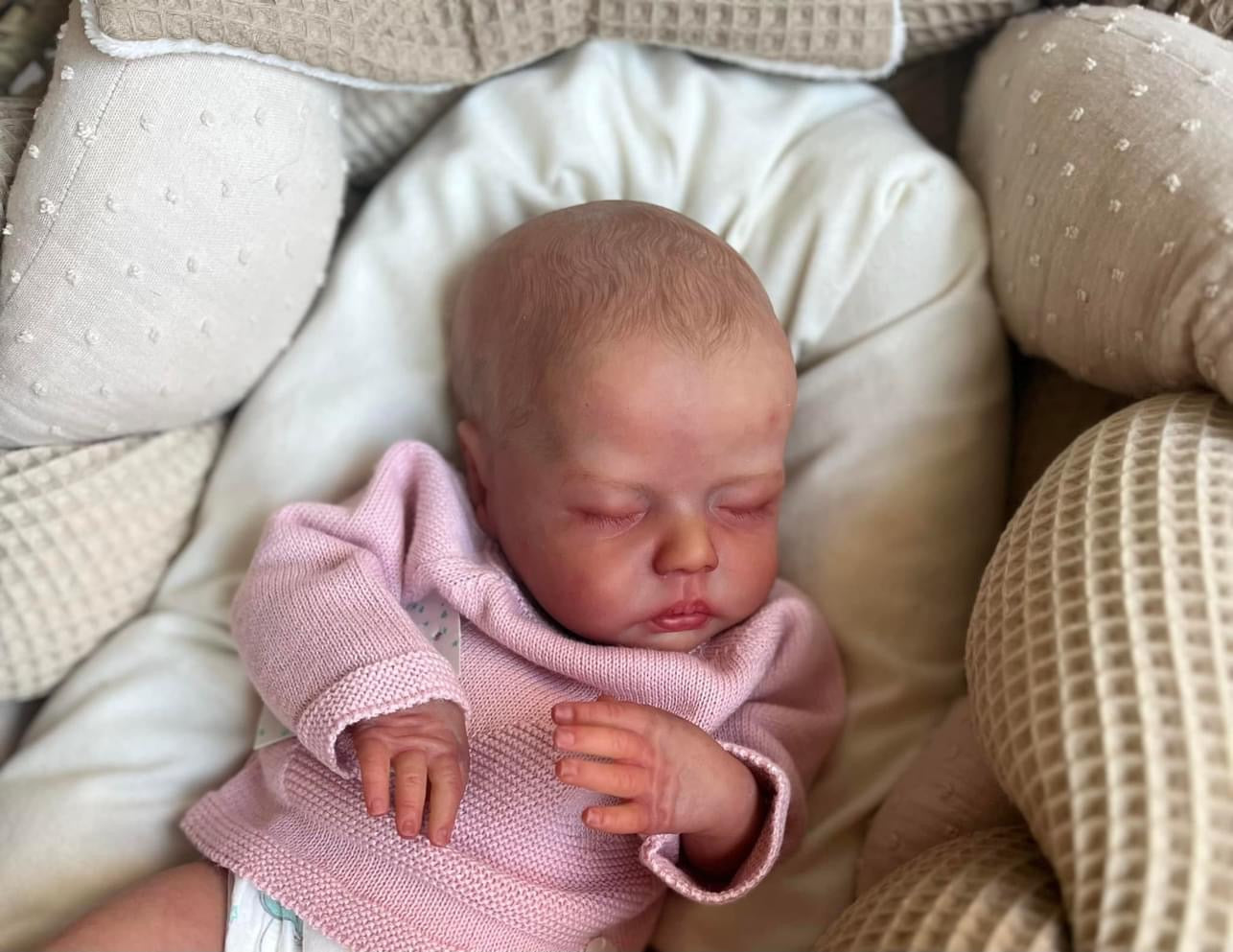 Zero Pam®️Realistische Neugeborenenpuppen, 18 Zoll große, lebensechte Reborn-Babypuppen für Mädchen, Deliah, die echt aussehen, für Kinder ab 3 Jahren