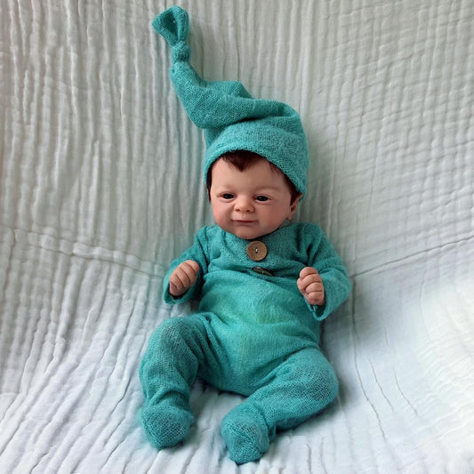 Zero Pam®️Lebensechte Reborn-Babypuppen – 18 Zoll – Echtes Babygefühl – Realistische Neugeborenen-Babypuppen – Bezaubernde, lächelnde Babypuppen aus dem echten Leben mit Geschenk für Kinder ab 3 Jahren