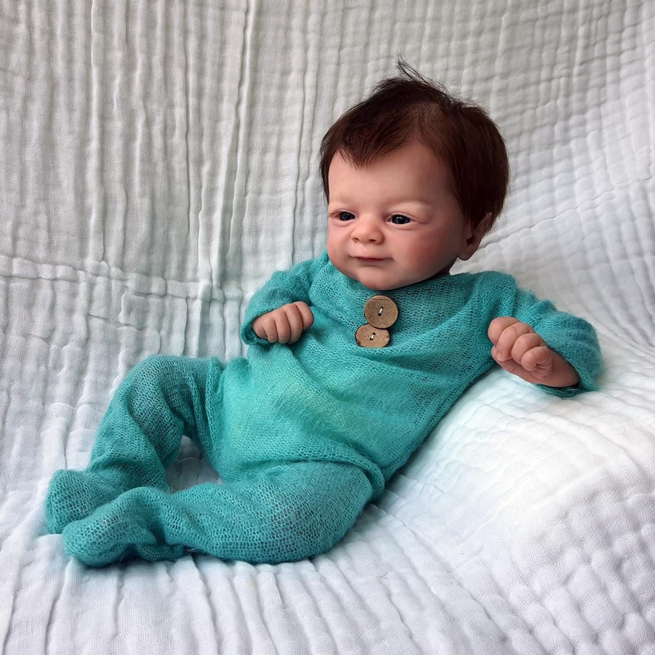 Zero Pam®️Lebensechte Reborn-Babypuppen – 18 Zoll – Echtes Babygefühl – Realistische Neugeborenen-Babypuppen – Bezaubernde, lächelnde Babypuppen aus dem echten Leben mit Geschenk für Kinder ab 3 Jahren