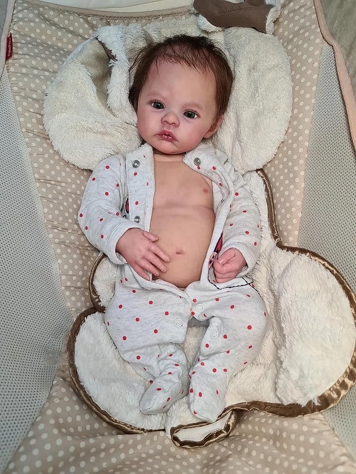 Zero Pam®️ Reborn-Babypuppen für Jungen, 18 Zoll, Frühchen, Ganzkörper-Reborn-Babys aus Silikonvinyl mit echten Venen, anatomisch korrekte Puppen, Weihnachts- und Geburtstagsgeschenk für Kinder ab 3 Jahren
