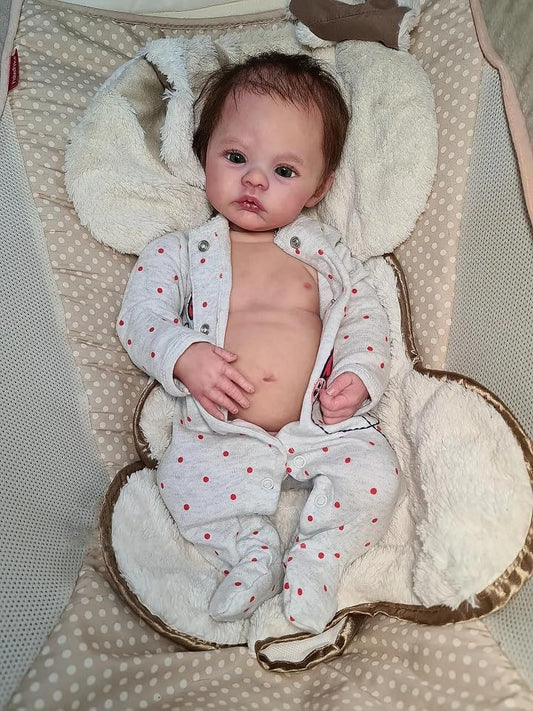 Zero Pam®️ Reborn-Babypuppen für Jungen, 18 Zoll, Frühchen, Ganzkörper-Reborn-Babys aus Silikonvinyl mit echten Venen, anatomisch korrekte Puppen, Weihnachts- und Geburtstagsgeschenk für Kinder ab 3 Jahren