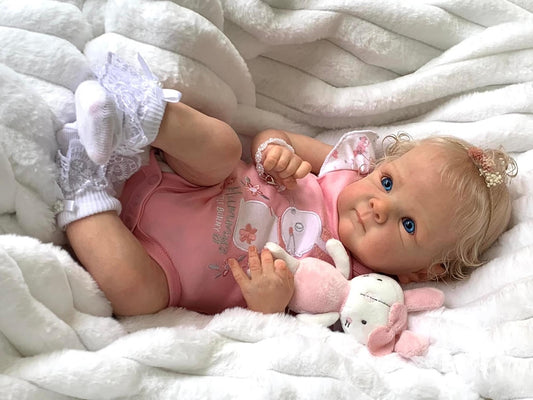 Zero Pam®️45 cm Reborn-Babypuppen, Silikon-Vinyl, Ganzkörper, realistische Neugeborenen-Kleinkindpuppe mit handgeknüpftem Haar, anatomisch korrekt, waschbar, Spielzeug-Geschenke
