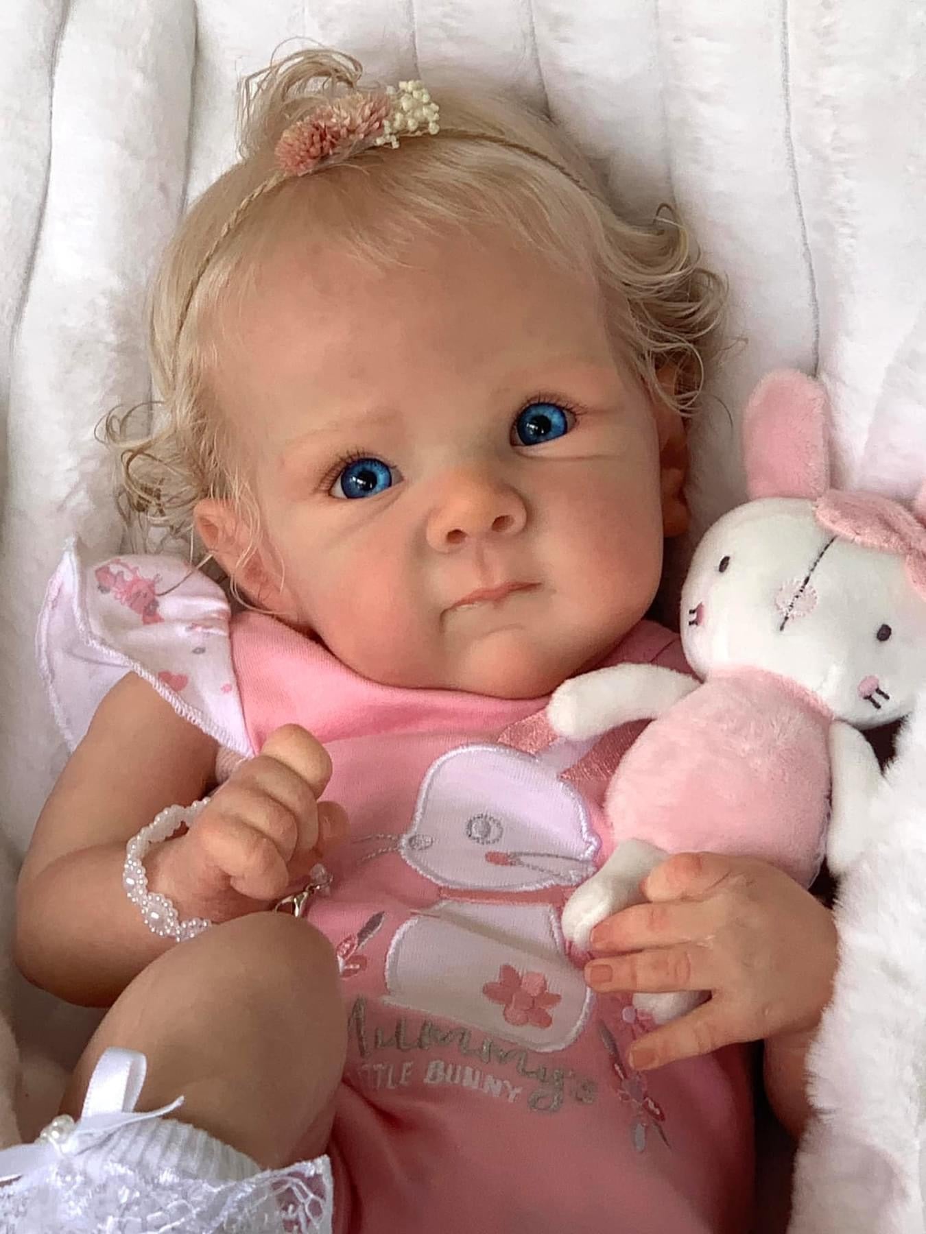 Zero Pam®️45 cm Reborn-Babypuppen, Silikon-Vinyl, Ganzkörper, realistische Neugeborenen-Kleinkindpuppe mit handgeknüpftem Haar, anatomisch korrekt, waschbar, Spielzeug-Geschenke