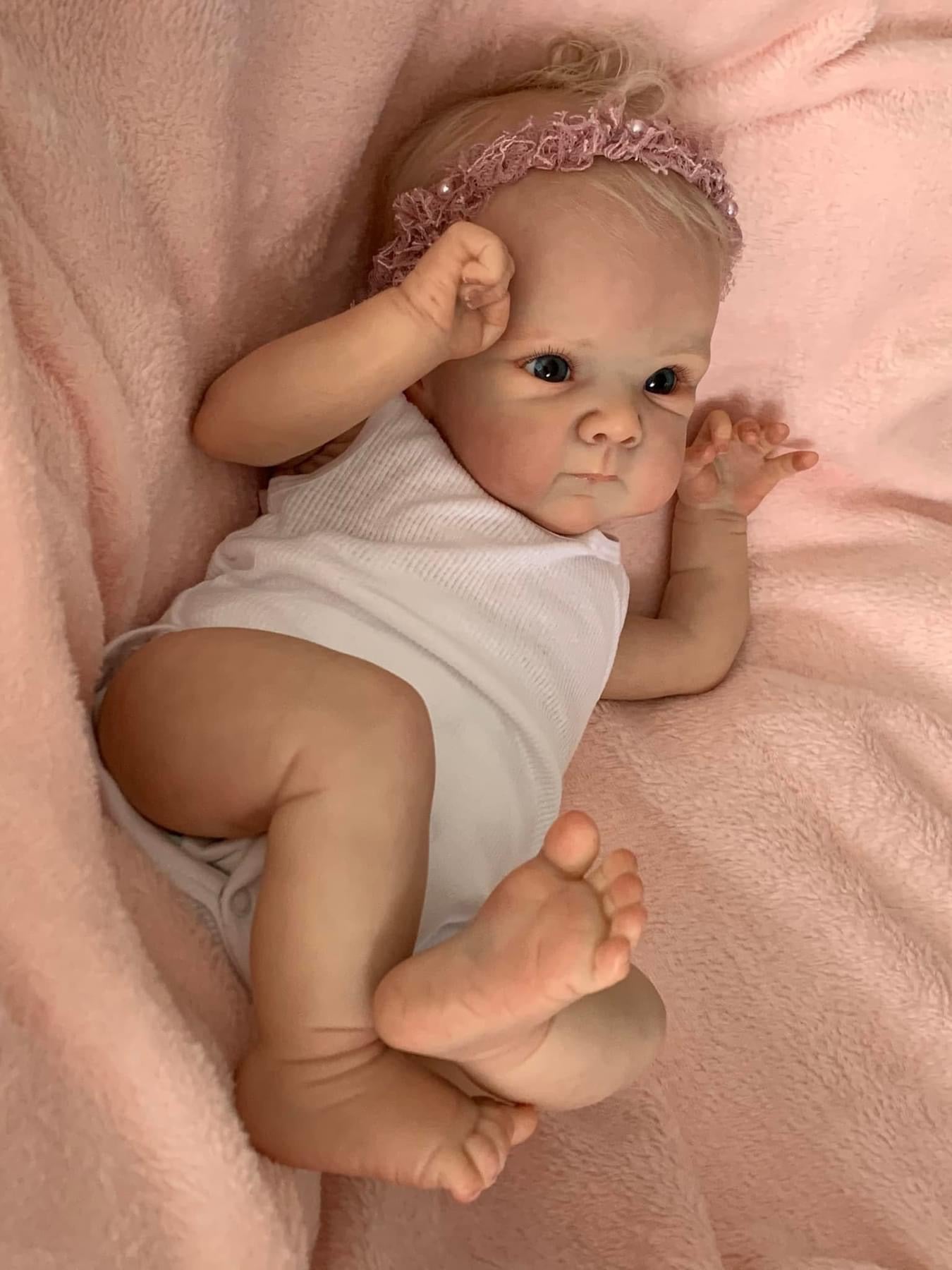 Zero Pam®️18 Zoll lebensechte Reborn-Babypuppen, 45 cm, realistische Neugeborene, echte Babypuppe, Mädchen, weicher Baumwollkörper, Spielzeug-Geschenkset für Kinder ab 3 Jahren