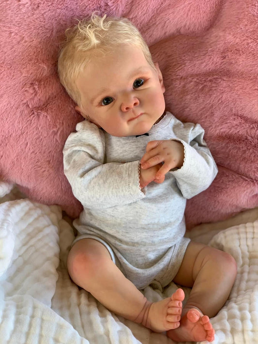 Zero Pam®️Reborn Baby Girl Dolls, Realistische Neugeborenen-Babypuppen mit Ganzkörper aus weichem Vinylsilikon, 18 Zoll große, lebensechte Babypuppen für Kinder ab 3 Jahren