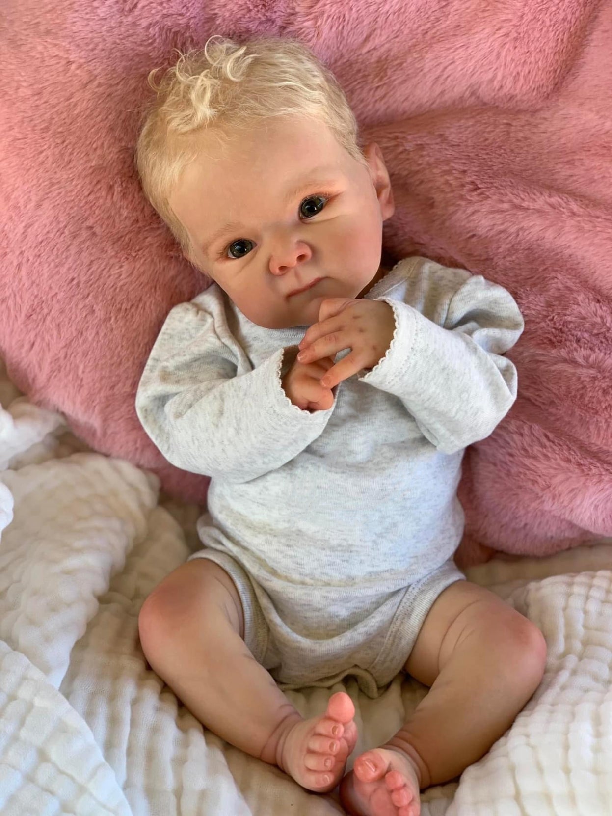 Zero Pam®️Reborn Baby Girl Dolls, Realistische Neugeborenen-Babypuppen mit Ganzkörper aus weichem Vinylsilikon, 18 Zoll große, lebensechte Babypuppen für Kinder ab 3 Jahren