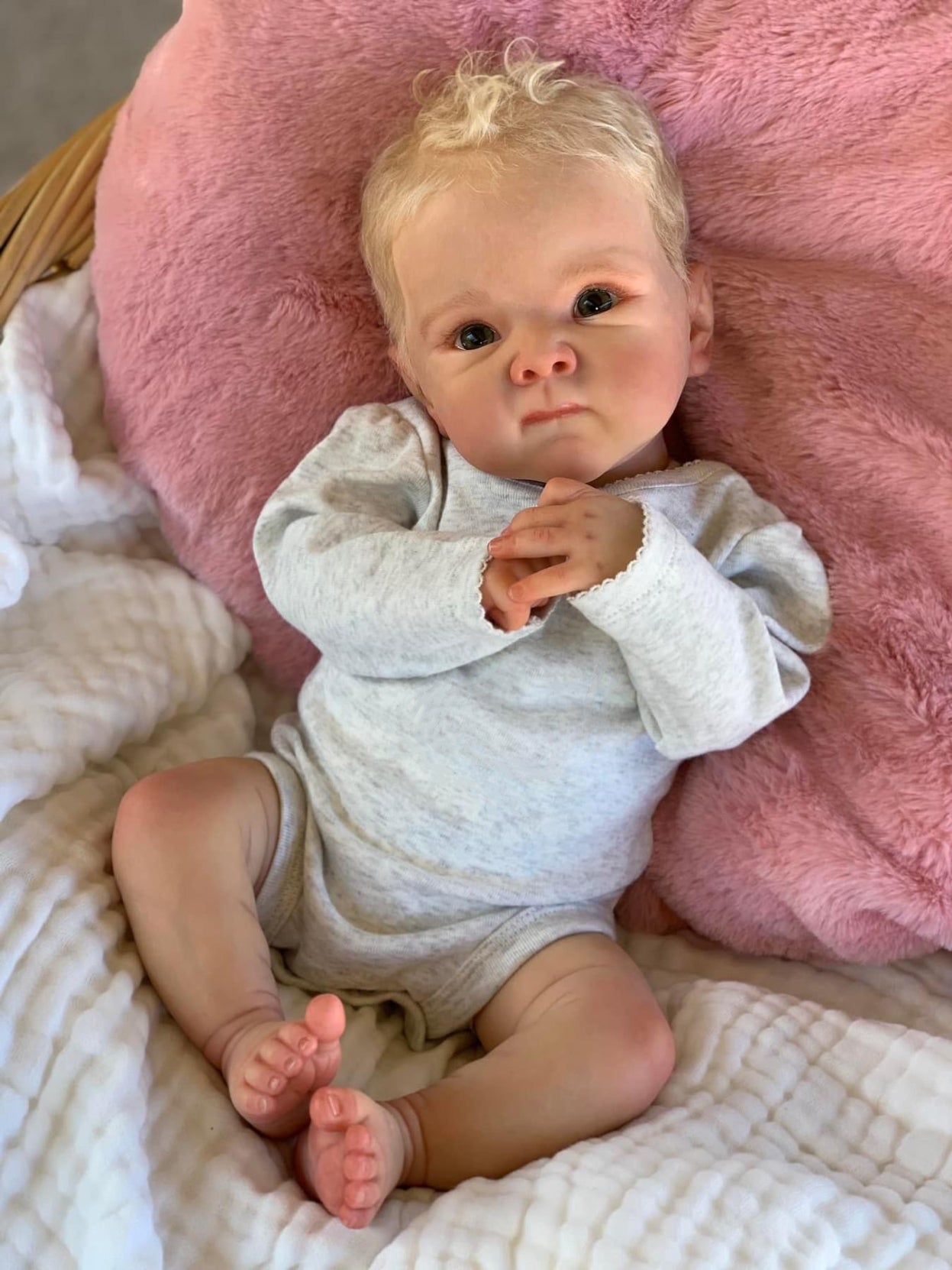 Zero Pam®️Reborn Baby Girl Dolls, Realistische Neugeborenen-Babypuppen mit Ganzkörper aus weichem Vinylsilikon, 18 Zoll große, lebensechte Babypuppen für Kinder ab 3 Jahren