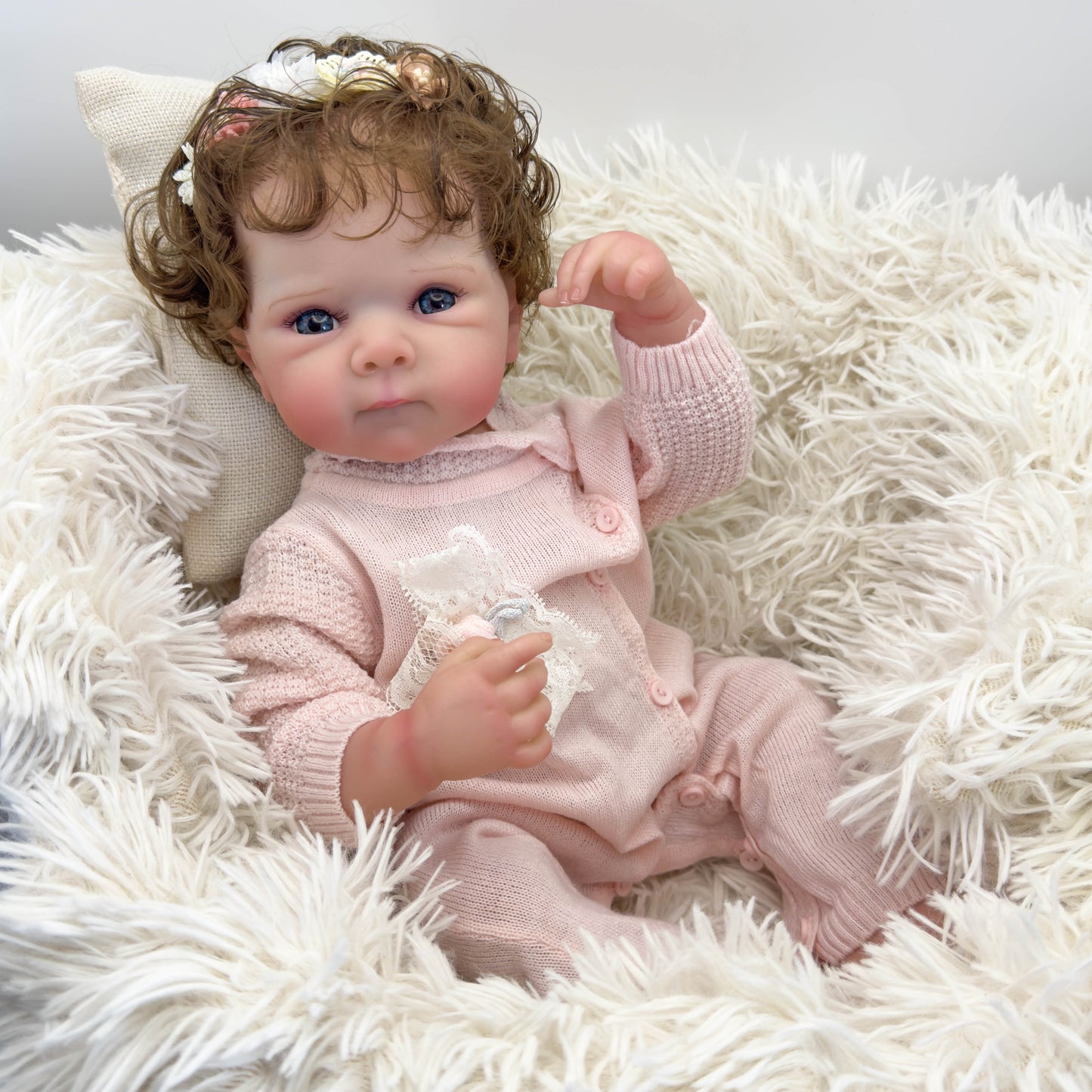 Zero Pam®️Reborn Baby Girl Dolls, Realistische Neugeborenen-Babypuppen mit Ganzkörper aus weichem Vinylsilikon, 18 Zoll große, lebensechte Babypuppen für Kinder ab 3 Jahren
