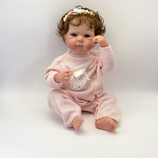 Zero Pam®️Reborn Baby Girl Dolls, Realistische Neugeborenen-Babypuppen mit Ganzkörper aus weichem Vinylsilikon, 18 Zoll große, lebensechte Babypuppen für Kinder ab 3 Jahren