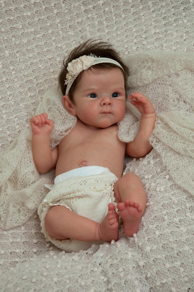 Zero Pam®️Reborn-Puppen für Mädchen, lebensechte 18-Zoll-Babypuppe aus Silikon, lebensecht aussehende Reborn-Babypuppen, realistische Puppe mit handgeknüpftem Haar, Spielzeug für Geburtstag und Weihnachten