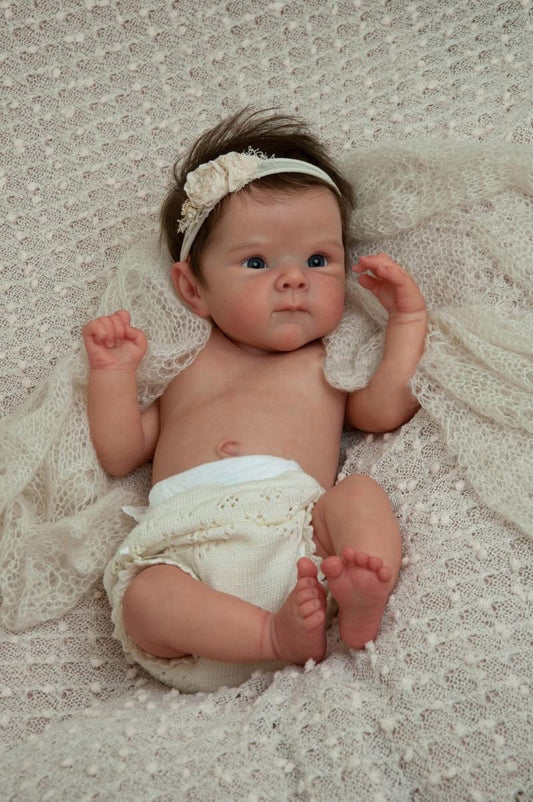 Zero Pam®️Reborn-Puppen für Mädchen, lebensechte 18-Zoll-Babypuppe aus Silikon, lebensecht aussehende Reborn-Babypuppen, realistische Puppe mit handgeknüpftem Haar, Spielzeug für Geburtstag und Weihnachten