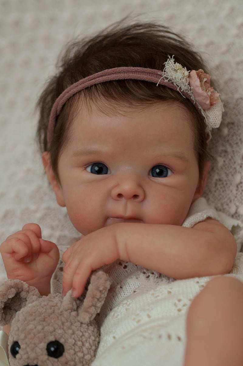Zero Pam®️Reborn-Puppen für Mädchen, lebensechte 18-Zoll-Babypuppe aus Silikon, lebensecht aussehende Reborn-Babypuppen, realistische Puppe mit handgeknüpftem Haar, Spielzeug für Geburtstag und Weihnachten