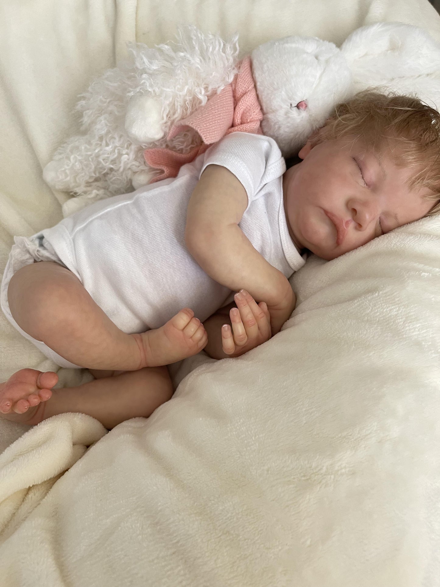Zero Pam®️Lebensechte Reborn-Babypuppen – 19 Zoll große, realistische Neugeborenen-Babypuppen mit echtem Babygefühl, schlafende Babypuppen für Kinder ab 3 Jahren