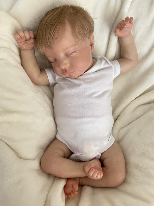 Zero Pam®️Lebensechte Reborn-Babypuppen – 19 Zoll große, realistische Neugeborenen-Babypuppen mit echtem Babygefühl, schlafende Babypuppen für Kinder ab 3 Jahren