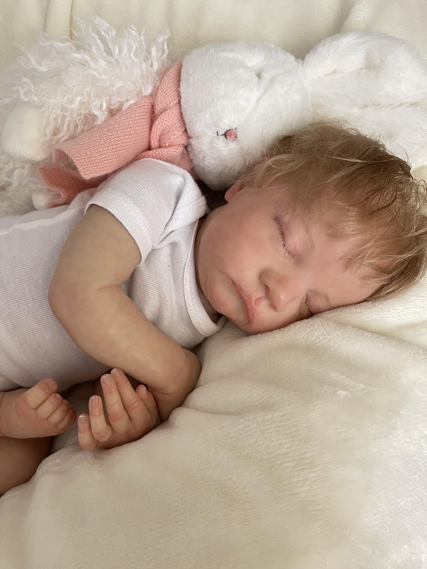 Zero Pam®️Lebensechte Reborn-Babypuppen – 19 Zoll große, realistische Neugeborenen-Babypuppen mit echtem Babygefühl, schlafende Babypuppen für Kinder ab 3 Jahren
