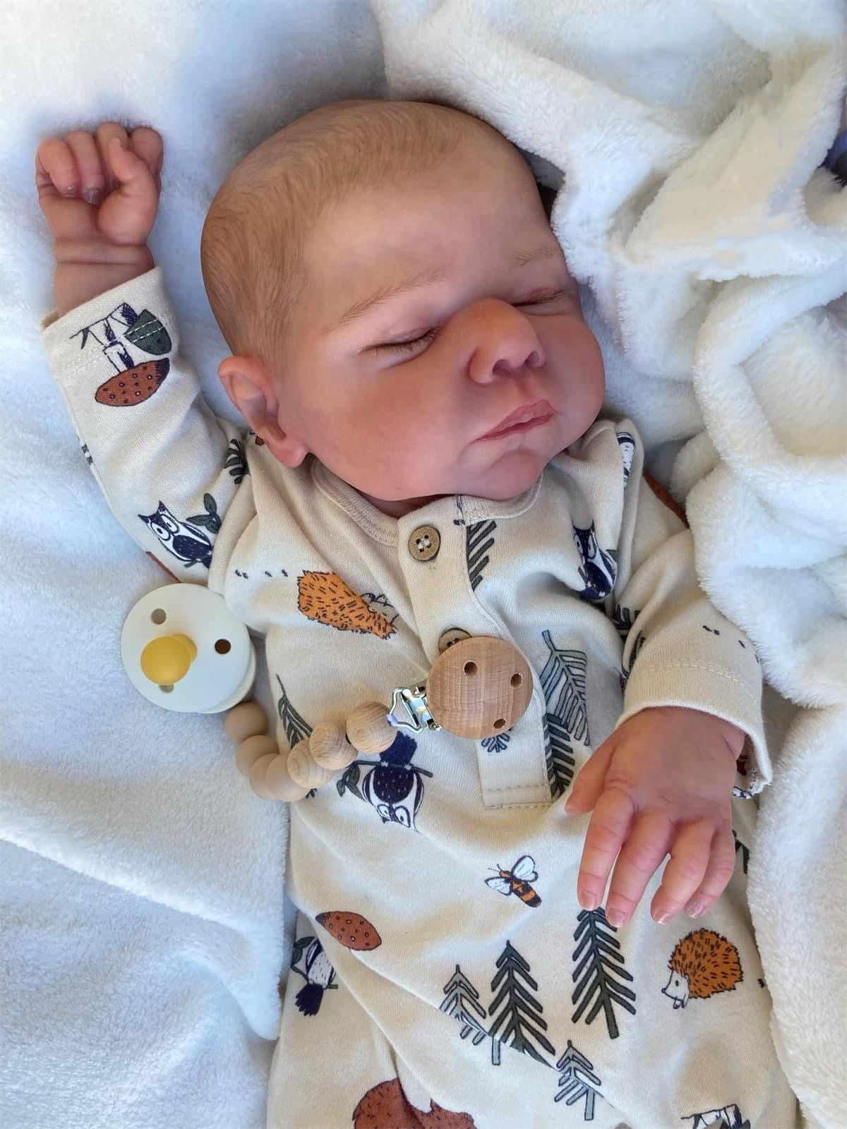 Zero Pam®️Realistische Neugeborenen-Babypuppen, 19 Zoll große, wiedergeborene schlafende Babypuppen für Jungen und Mädchen mit echten Adern, für Kinder ab 3 Jahren