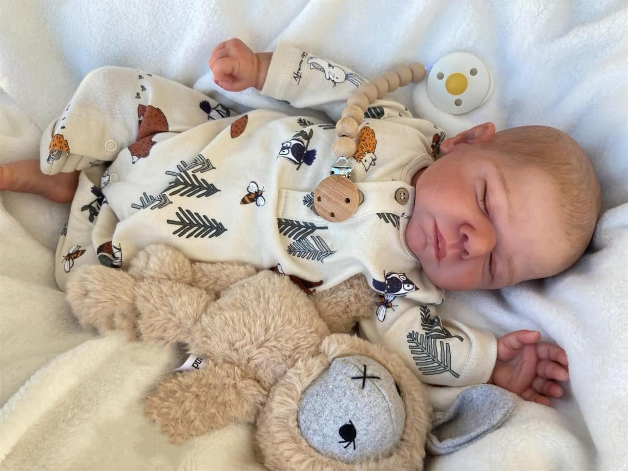 Zero Pam®️Realistische Neugeborenen-Babypuppen, 19 Zoll große, wiedergeborene schlafende Babypuppen für Jungen und Mädchen mit echten Adern, für Kinder ab 3 Jahren