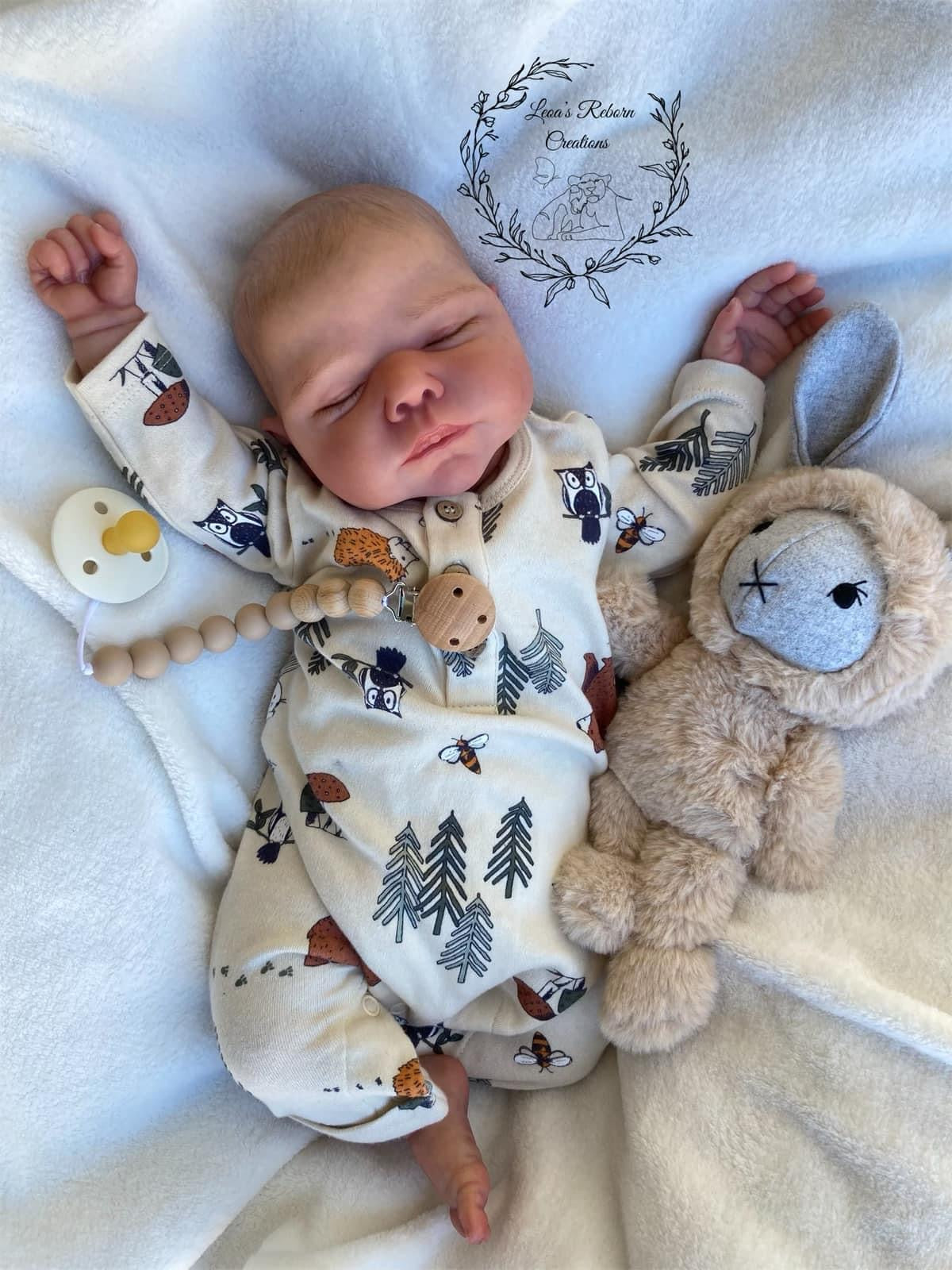 Zero Pam®️Realistische Neugeborenen-Babypuppen, 19 Zoll große, wiedergeborene schlafende Babypuppen für Jungen und Mädchen mit echten Adern, für Kinder ab 3 Jahren