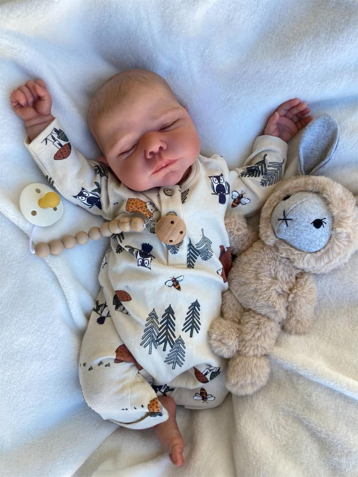 Zero Pam®️Realistische Neugeborenen-Babypuppen, 19 Zoll große, wiedergeborene schlafende Babypuppen für Jungen und Mädchen mit echten Adern, für Kinder ab 3 Jahren