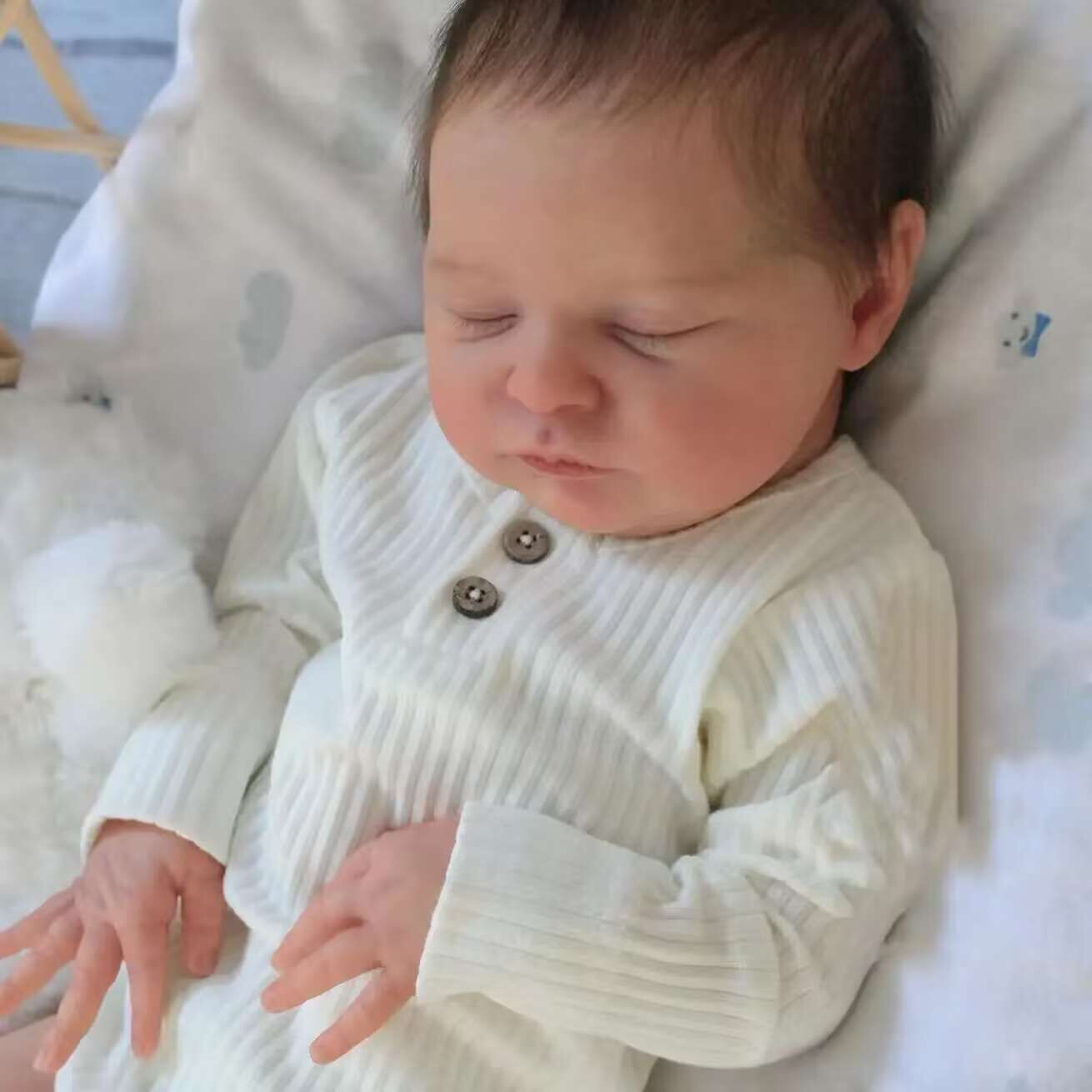 Zero Pam®️48 cm große Reborn-Babypuppen, die echt aussehen, realistische 19-Zoll-Neugeborenen-Babypuppen, Neugeborenen-Geschenkset für Jungen, Mädchen, Kleinkinder