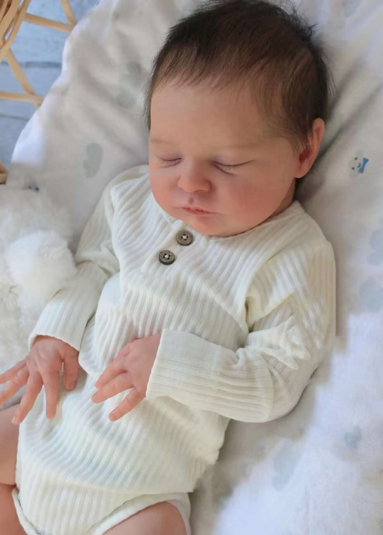 Zero Pam®️48 cm große Reborn-Babypuppen, die echt aussehen, realistische 19-Zoll-Neugeborenen-Babypuppen, Neugeborenen-Geschenkset für Jungen, Mädchen, Kleinkinder