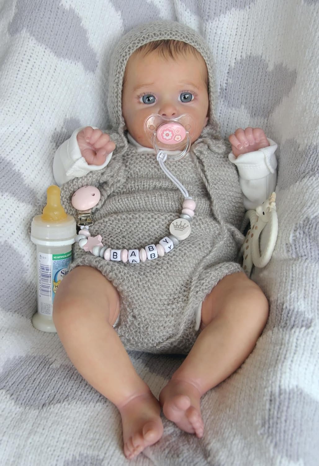 Zero Pam®️Lebensechte Reborn-Babypuppen, 19 Zoll, weicher Stoffkörper, Neugeborenenpuppe, Mädchen und Junge, die echt aussehen, für Kinder ab 3 Jahren