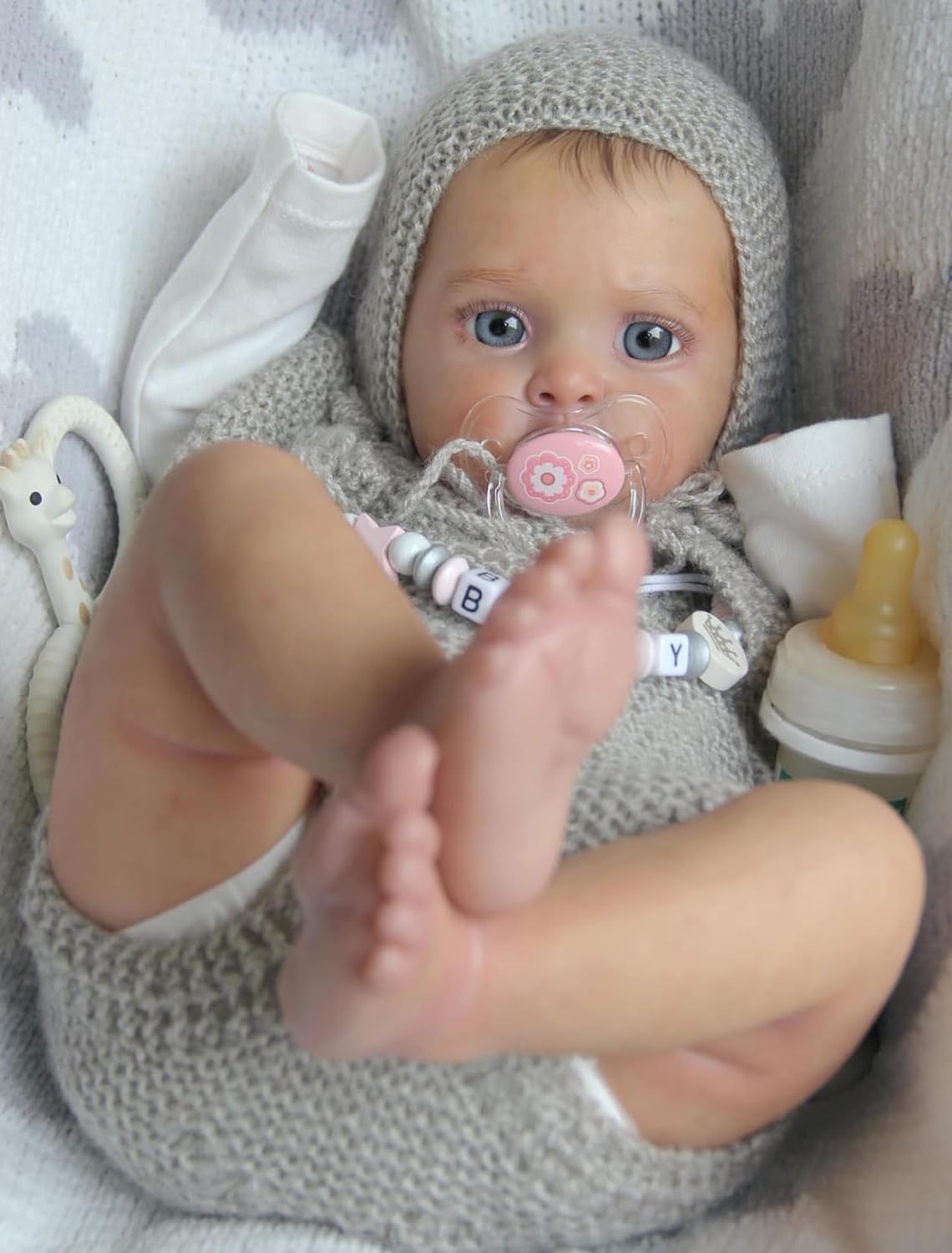 Zero Pam®️Lebensechte Reborn-Babypuppen, 19 Zoll, weicher Stoffkörper, Neugeborenenpuppe, Mädchen und Junge, die echt aussehen, für Kinder ab 3 Jahren