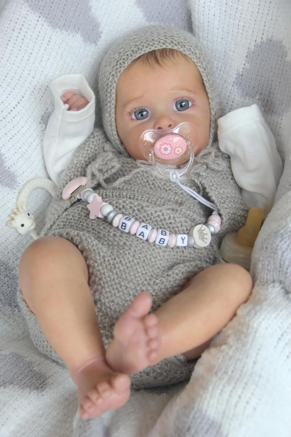 Zero Pam®️Lebensechte Reborn-Babypuppen, 19 Zoll, weicher Stoffkörper, Neugeborenenpuppe, Mädchen und Junge, die echt aussehen, für Kinder ab 3 Jahren
