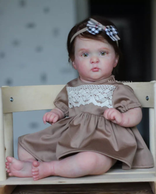 Zero Pam®️Lebensechte Reborn-Babypuppen, 19 Zoll, Neugeborenenpuppe aus Silikonvinyl, Mädchen, die echt aussieht, weicher Stoffkörper, für Kinder ab 3 Jahren