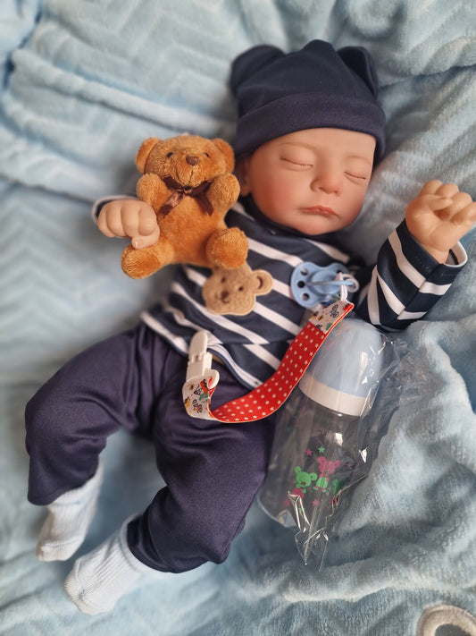 Zero Pam®️Reborn-Puppen, 19 Zoll große, realistische Neugeborenen-Babypuppen mit weichem Körper, die echt aussehen, für Kinder ab 3 Jahren