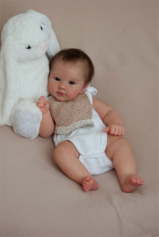 Zero Pam®️20 Zoll 50CM Reborn-Puppen Realistische Reborn-Babypuppen, die echt aussehen Lebensechte Neugeborene Kleinkinder Echte Babypuppe mit handgeknüpftem Haar Geburtstags-Weihnachtsspielzeug-Geschenke
